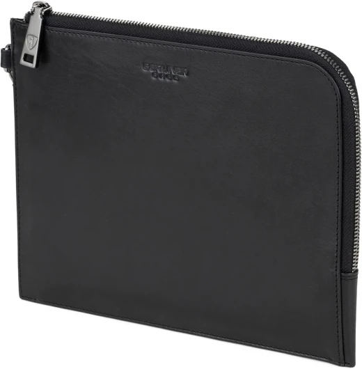 Premium Porte-Documents en Cuir Alex M, Organisateur de Voyage, Étui pour Billets, Passeports, Stylos - Noir
